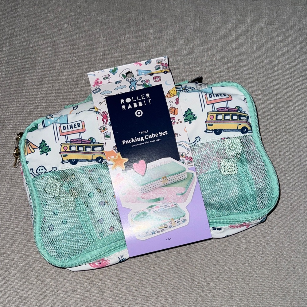 Roller Rabbit Travel Packing Cube Set - Multicolor BNWT
